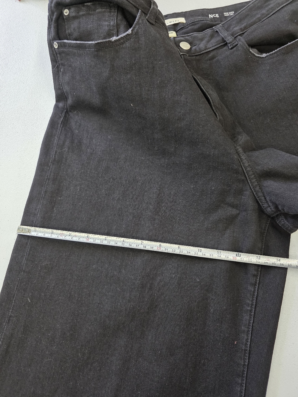 Warp + Weft NCE nice cote Wide Leg inkwell Black Jeans - Picture 3 of 14